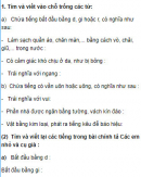 Chính tả - Tuần 8 trang 35 Vở bài tập (VBT) Tiếng Việt 3 tập 1