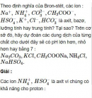 Bài 1.34* trang 8 Sách bài tập (SBT) Hóa học 11 Nâng cao