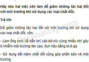 Câu 6 trang 72 Vở bài tập Khoa học 5 - sachbaitap.com