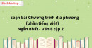 Soạn bài Chương trình địa phương (phần tiếng Việt) ngắn nhất - Văn 8 tập 2