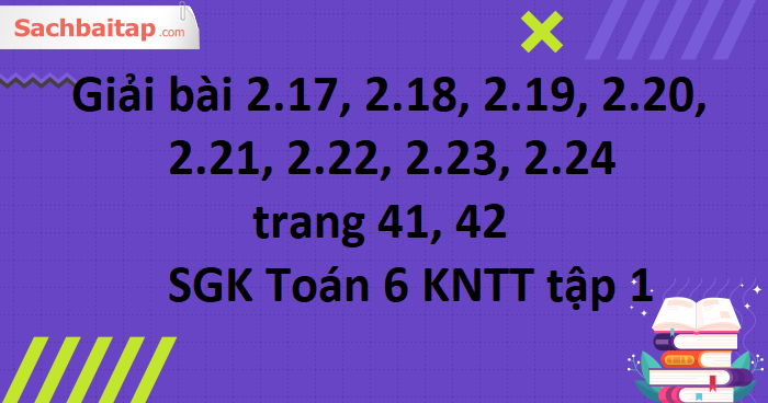 Giải Bài 2.17, 2.18, 2.19, 2.20, 2.21, 2.22, 2.23, 2.24 Trang 41, 42 ...