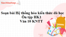 Soạn bài Hệ thống hóa kiến thức đã học - Ôn tập HK1 - Văn 10 KNTT