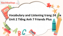 Vocabulary and Listening trang 24 Unit 2 Tiếng Anh 7 Friends Plus