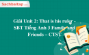 Giải Unit 2: That is his ruler - SBT Tiếng Anh 3 Family and Friends – CTST