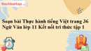 Soạn bài Thực hành tiếng Việt trang 36 Ngữ Văn lớp 11 Kết nối tri thức tập 1