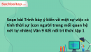 Soạn bài Trình bày ý kiến về một sự việc có tính thời sự (con người trong mối quan hệ với tự nhiên) Văn 9 Kết nối tri thức tập 1