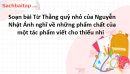 Soạn bài Từ Thằng quỷ nhỏ của Nguyễn Nhật Ánh nghĩ về những phẩm chất của một tác phẩm viết cho thiếu nhi Văn 9 Kết nối tri thức tập 1