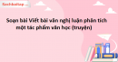 Soạn bài Viết bài văn nghị luận phân tích một tác phẩm văn học (truyện) Văn 9 Kết nối tri thức tập 1