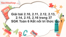 Giải bài 2.10, 2.11, 2.12, 2.13, 2.14, 2.15, 2.16 trang 37 SGK Toán 6 Kết nối tri thức tập 1 