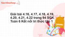 Giải bài 4.16, 4.17, 4.18, 4.19, 4.20, 4.21, 4.22 trang 94 SGK Toán 6 Kết nối tri thức tập 1 