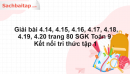 Giải bài 4.14, 4.15, 4.16, 4.17, 4.18, 4.19, 4.20 trang 81 SGK Toán 9 Kết nối tri thức tập 1 