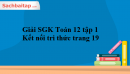 Giải SGK Toán 12 tập 1 Kết nối tri thức trang 19