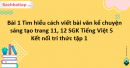 Bài 1 Tìm hiểu cách viết bài văn kể chuyện sáng tạo trang 11, 12 SGK Tiếng Việt 5 Kết nối tri thức tập 1