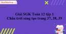 Giải SGK Toán 12 tập 1 Chân trời sáng tạo trang 37, 38, 39