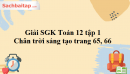 Giải SGK Toán 12 tập 1 Chân trời sáng tạo trang 65, 66