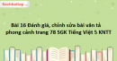 Bài 16 Đánh giá, chỉnh sửa bài văn tả phong cảnh trang 78 SGK Tiếng Việt 5 Kết nối tri thức tập 1