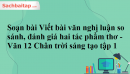 Soạn bài Viết bài văn nghị luận so sánh, đánh giá hai tác phẩm thơ - Văn 12 Chân trời sáng tạo tập 1