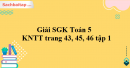 Giải SGK Toán 5 KNTT trang 43, 45, 46 tập 1