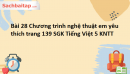 Bài 28 Chương trình nghệ thuật em yêu thích trang 139 SGK Tiếng Việt 5 Kết nối tri thức tập 1