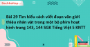 Bài 29 Tìm hiểu cách viết đoạn văn giới thiệu nhân vật trong một bộ phim hoạt hình trang 143, 144 SGK Tiếng Việt 5 Kết nối tri thức tập 1