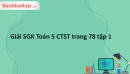 Giải SGK Toán 5 CTST trang 78 tập 1