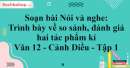 Soạn bài Nói và nghe: Trình bày về so sánh, đánh giá hai tác phẩm kí - Văn 12 Cánh Diều tập 1