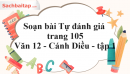 Soạn bài Tự đánh giá trang 105 Văn 12 Cánh Diều tập 1