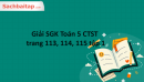 Giải SGK Toán 5 CTST trang 113, 114, 115 tập 1