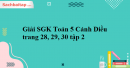 Giải SGK Toán 5 Cánh Diều trang 28, 29, 30 tập 2