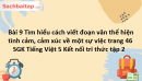 Bài 9 Tìm hiểu cách viết đoạn văn thể hiện tình cảm, cảm xúc về một sự việc trang 46 SGK Tiếng Việt 5 Kết nối tri thức tập 2