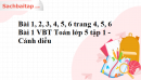 Bài 1, 2, 3, 4, 5, 6 trang 4, 5, 6 Bài 1 VBT Toán lớp 5 tập 1 - Cánh Diều