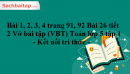 Bài 1, 2, 3, 4 trang 91, 92 Bài 26 tiết 2 Vở bài tập (VBT) Toán lớp 5 tập 1 - Kết nối tri thức