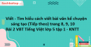 Viết - Tìm hiểu cách viết bài văn kể chuyện sáng tạo (Tiếp theo) trang 8, 9, 10 Bài 2 VBT Tiếng Việt lớp 5 tập 1 - KNTT