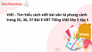 Viết - Tìm hiểu cách viết bài văn tả phong cảnh trang 35, 36, 37 Bài 9 VBT Tiếng Việt lớp 5 tập 1 - KNTT